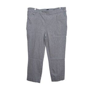 Hilary Radle Gray Stretch Ponte Knit Pants Xl/Eg Soft Comfortable Work Wear